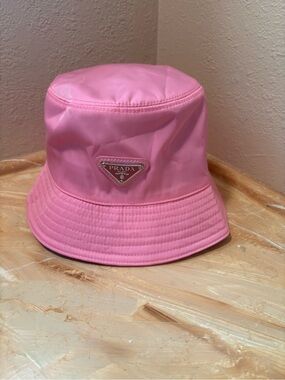 Prada Hot Pink and Black Bucket Hat